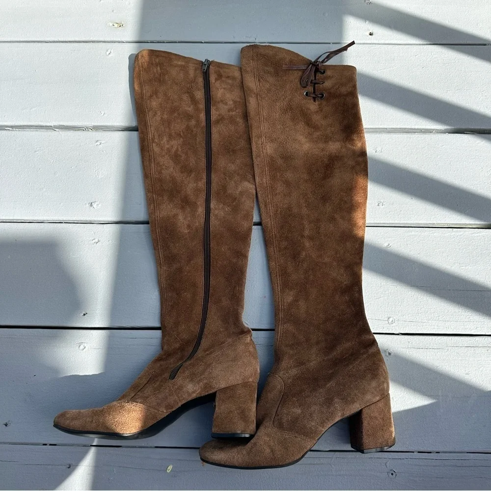 VTG Sandler Suede Knee-High Boots Authentic 1970s-1980s – Made in Australia